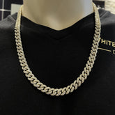 17.00 CT. VVS Diamond Miami Cuban Chain in 10KT Gold (8.5mm) - White Carat - USA & Canada